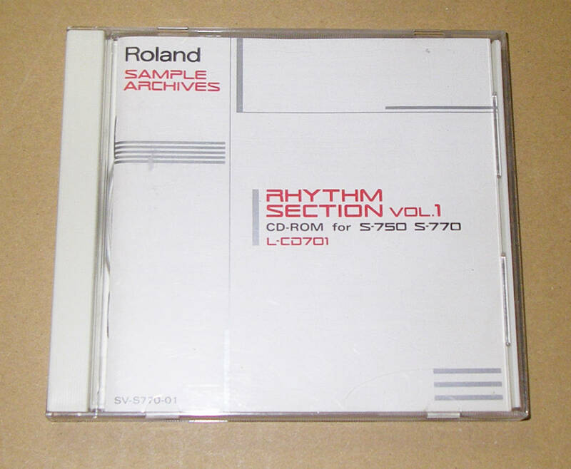★ROLAND SAMPLE ARCHIVES RHYTHM SECTION L-CD701 S-750 S-770 SOUND LIBRARY (CD-ROM)★