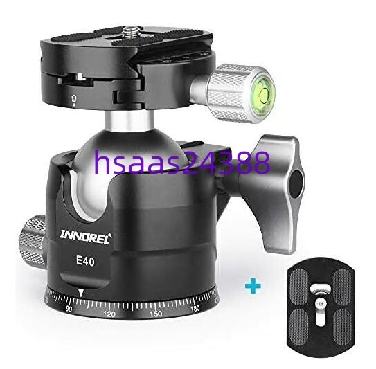 INNOREL 自由雲台 ボール雲台 低重心 耐荷重最大20kg ボールヘッド 直径 40mm CNC アルミ合金 (E40)