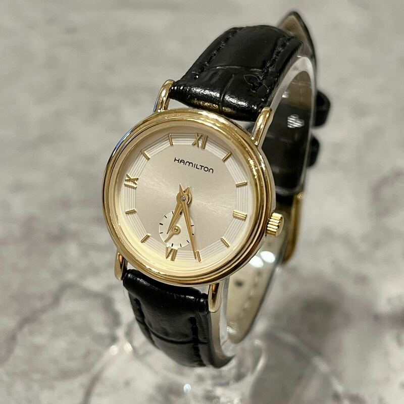 美品 HAMILTON ハミルトン 腕時計 6208 スモセコ ゴールド