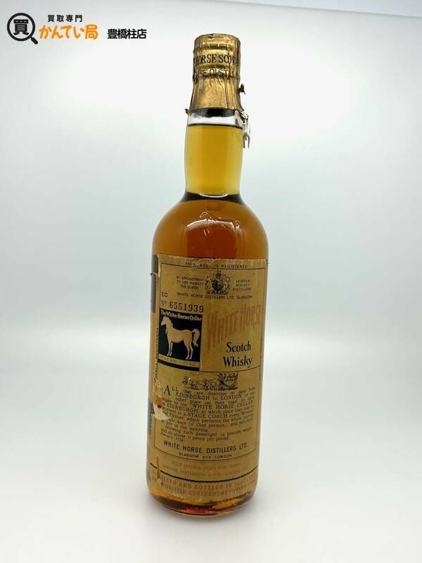 【未開栓】 古酒 WHITE HORSE ホワイトホース CELLAR THE OLD BLEND ティンキャップ スコッチ ウイスキー 現状品