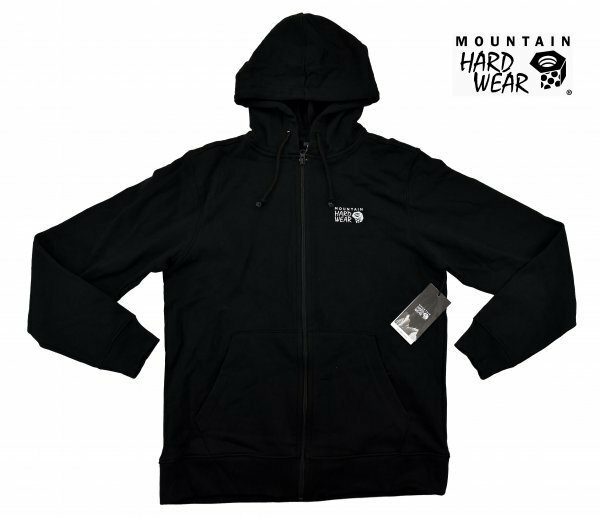 送料無料1★Mountain Hardwear★マウンテンハードウェア Standard MHW Logo フルジップフーディ size:S ブラック