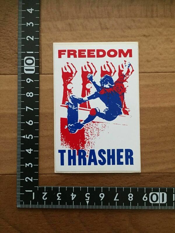 80s THRASHER MAGAZINE オールド ビンテージ スケートボード ステッカー 新品 デッド スラッシャー マガジン OLD vintage SKATEBOARD