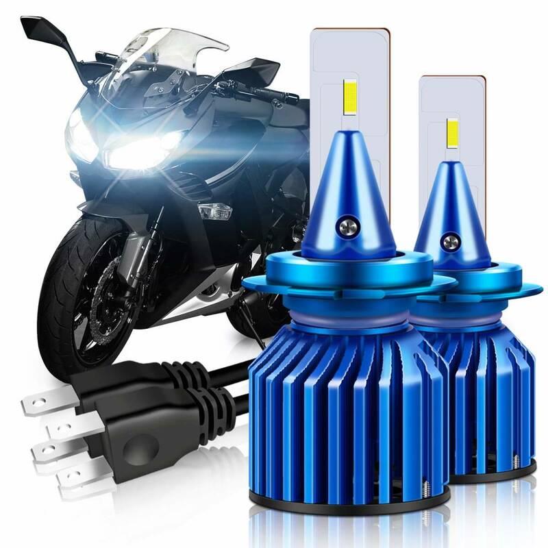 ＃4TTL【2個セット】H7 バイク用 led ヘッドライト 純正交換用バルブ 6500K 12V 小型 CSP社製チップ 搭載 高輝度 二重放熱システム