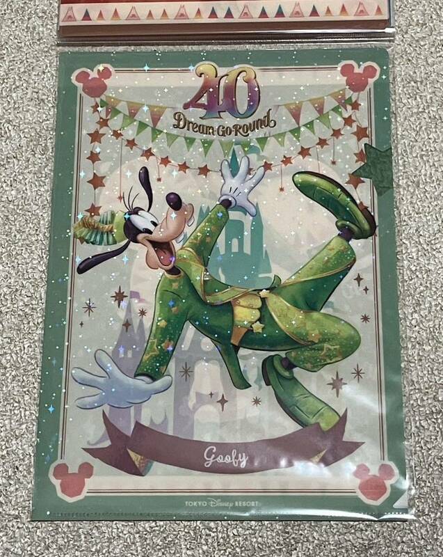 TOKYO Disney RESORT★40周年 クリアホルダー グーフィークリアファイル ディズニー