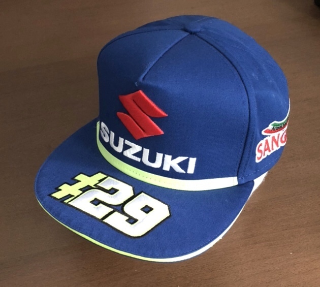 SUZUKI イアンノーネ CAP キャップ 刺繍 Andrea Iannone 青 THE Maniac モーター スポーツ や MotoGP バイク 好きに も スズキ ECSTAR