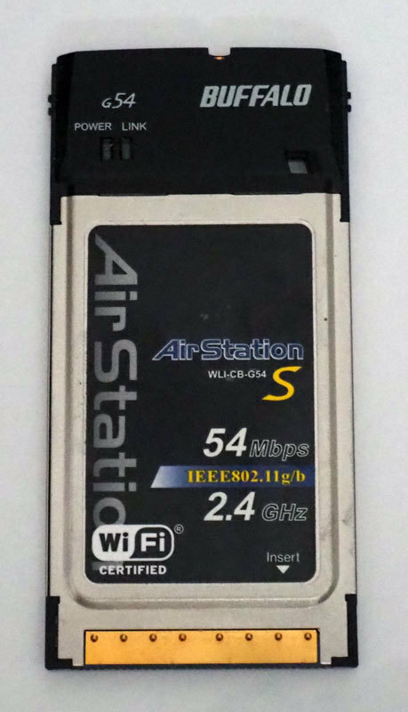 ▲　無線LAN　子機　BUFFALO　Air Station　54Mbps　2.4GHｚ　WLI-CB-G54S　11ｇ　Wireless LAN Card　▲