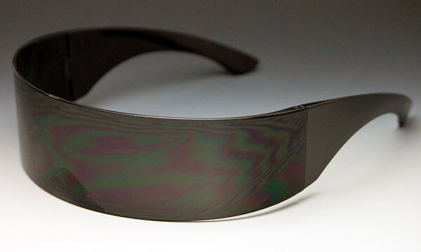 サングラス メンズ シールド型 サイバーパンク 未来系 ロボコップ ブラック