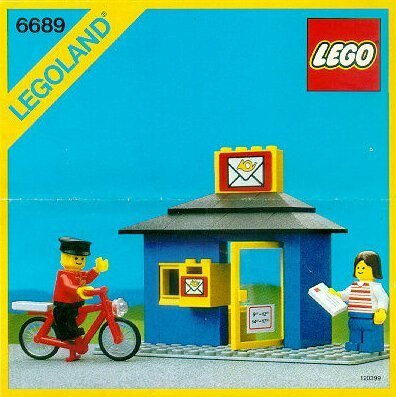 Lego6689新郵便局1985年　ステッカーあり