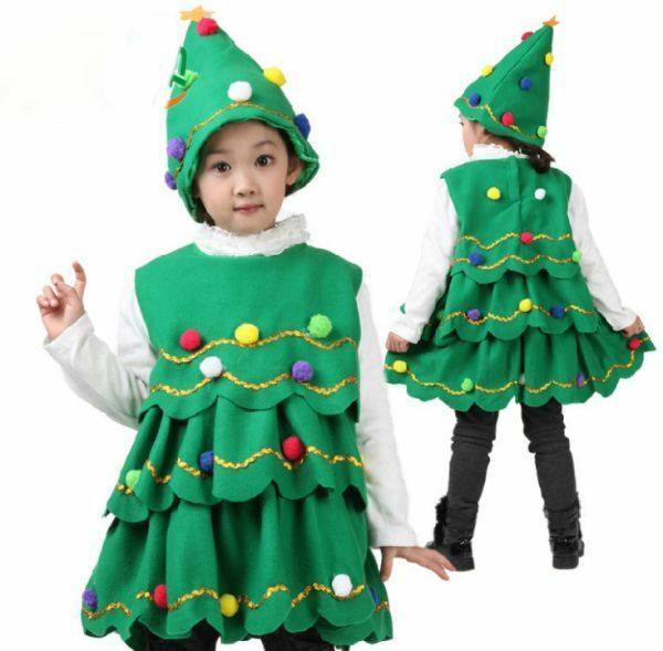 クリスマス 衣装　子供　キッズ　２点セット　ドレス+帽子　 パーティー プレゼント 　R653