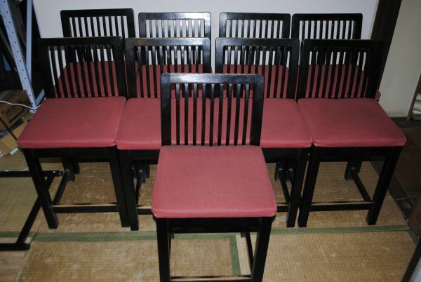 光製作所 HIKARI 中古店舗用品 HIKARI 椅子 9脚セット 和家具 木製 引取限定 神奈川県横浜市西区