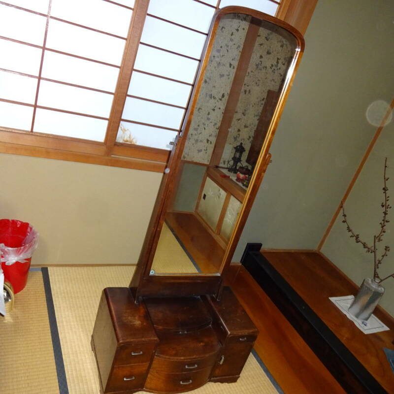和家具鏡台　昭和時代の鏡台　姿見鏡台　