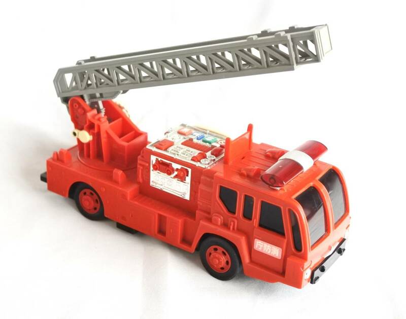 大型 ミニカー 消防車 34×11×高17cm はしご車 自動車 消防署