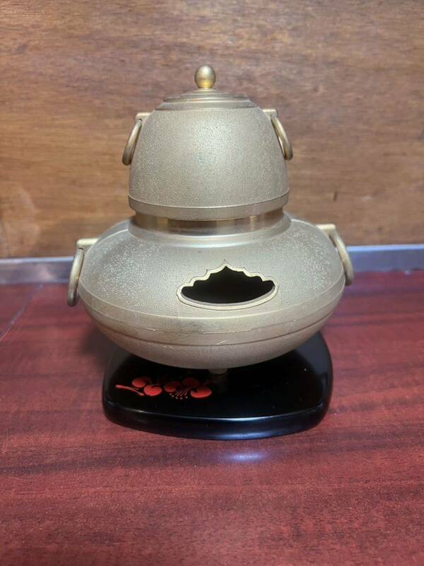 茶釜 黄金茶釜 24金 金メッキ 24KGP ゴールド 置物 工芸品 金属工芸 縁起物 招福 インテリア