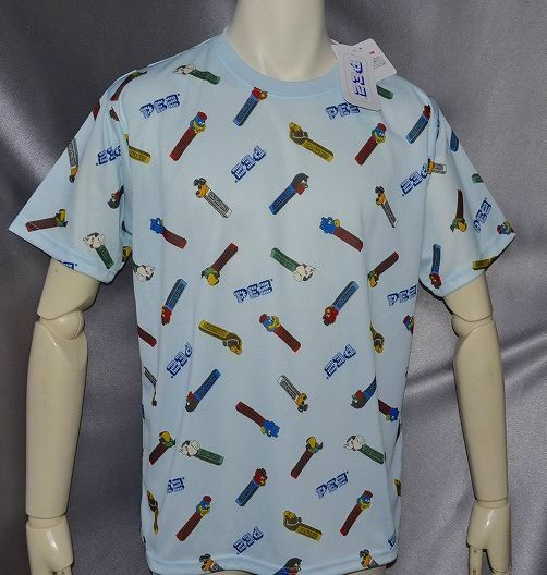 新品 Mサイズ ペッツ PEZ 総柄 レトロ 半袖 Tシャツ