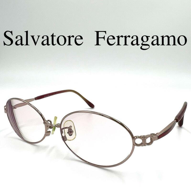 Salvatore Ferragamo フェラガモ メガネ 度入り ケース付き