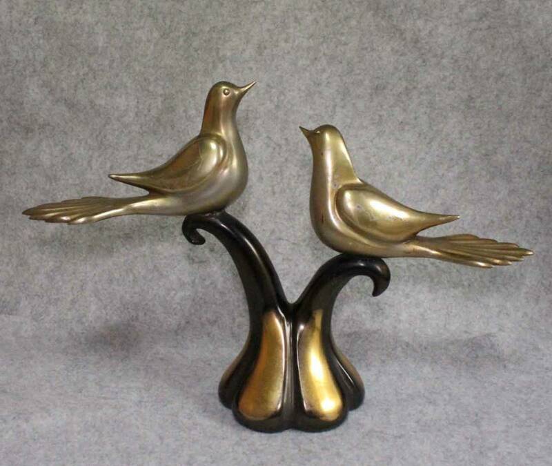 金属工芸●●置物　鳥　鳩●28cm ブロンズ　黄銅　真鍮　白銅