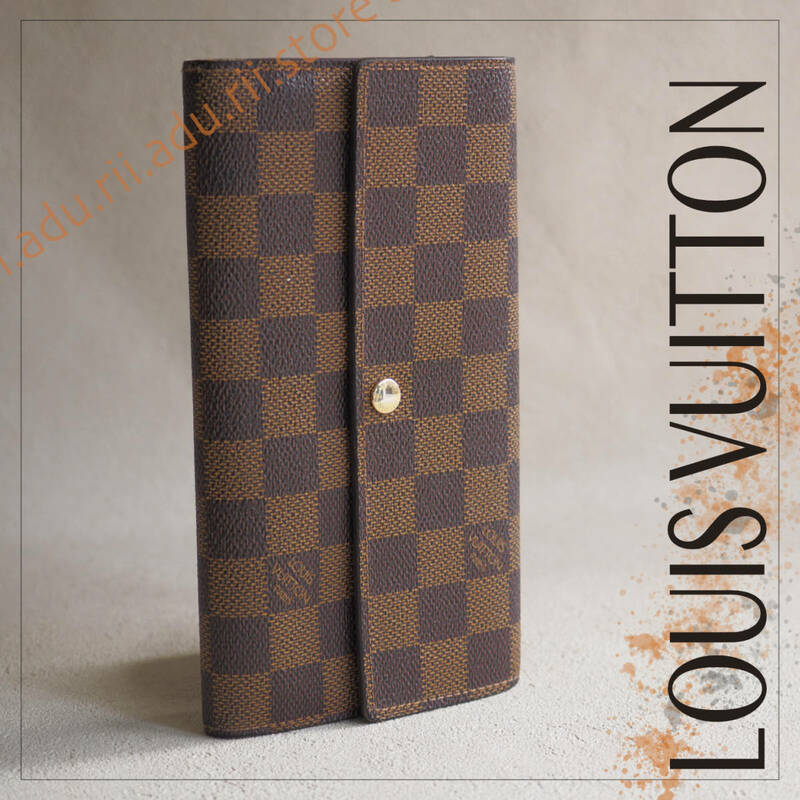 ルイヴィトン LOUIS VUITTON ダミエ ポルトフォイユ サラ エベヌ フラップ式 長財布 N61734 / ブランド メンズ レディース