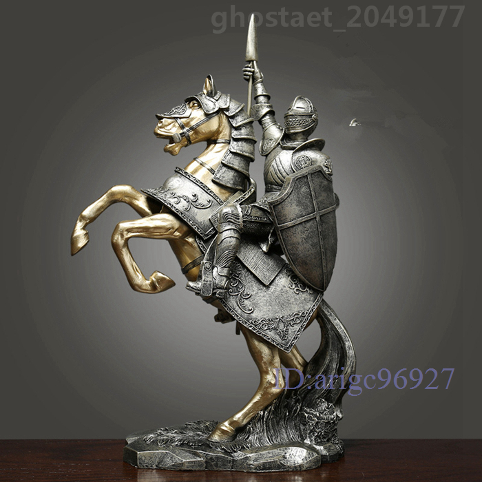 G173★激レア！限定販売！ 騎士 馬 置物 レトロ インテリア 馬 オブジェ 工芸品 ヨーロッパ 雑貨 置き物 アンティーク コレクション