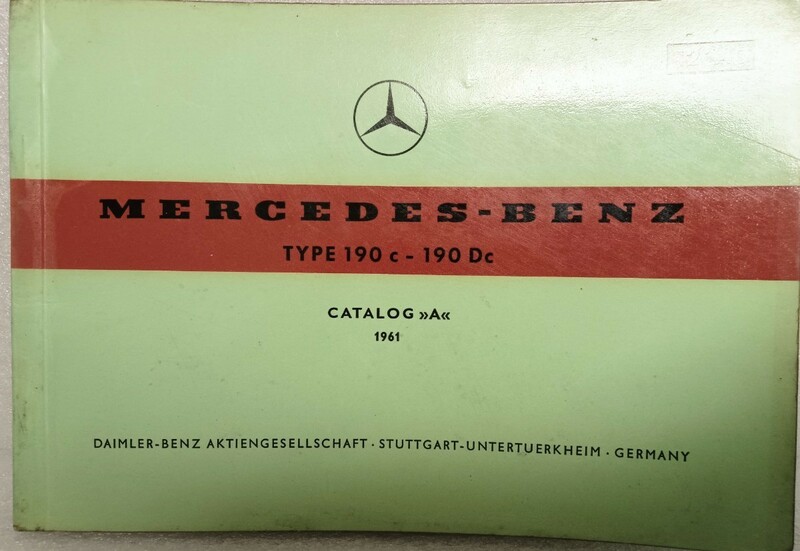 メルセデスベンツ 1961年 W121 190c 190Dc パーツリスト 分解書 整備書