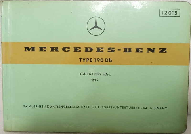メルセデスベンツ 1959年 W121 190Db パーツリスト 分解書 整備書