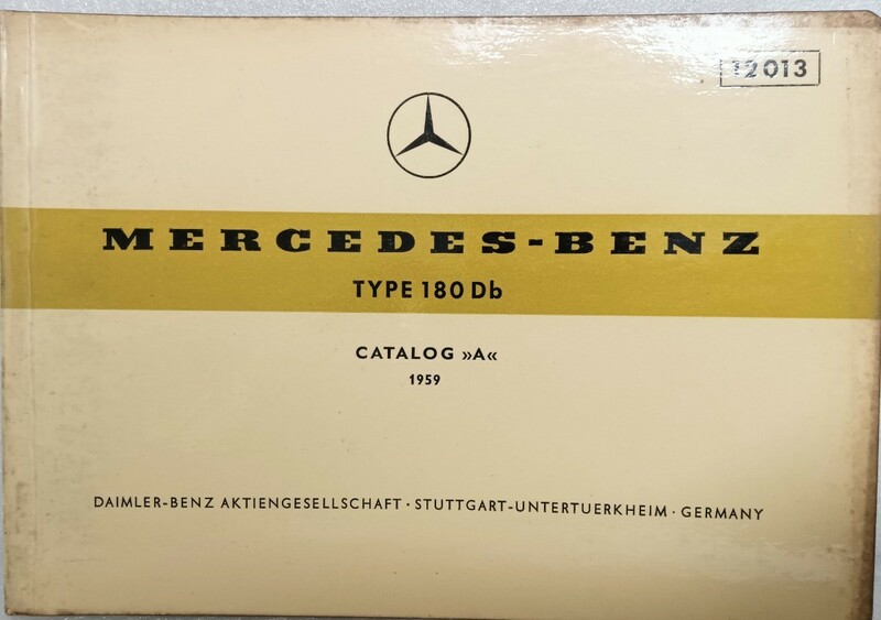 メルセデスベンツ 1959年 W120 180Db パーツリスト 分解書 整備書
