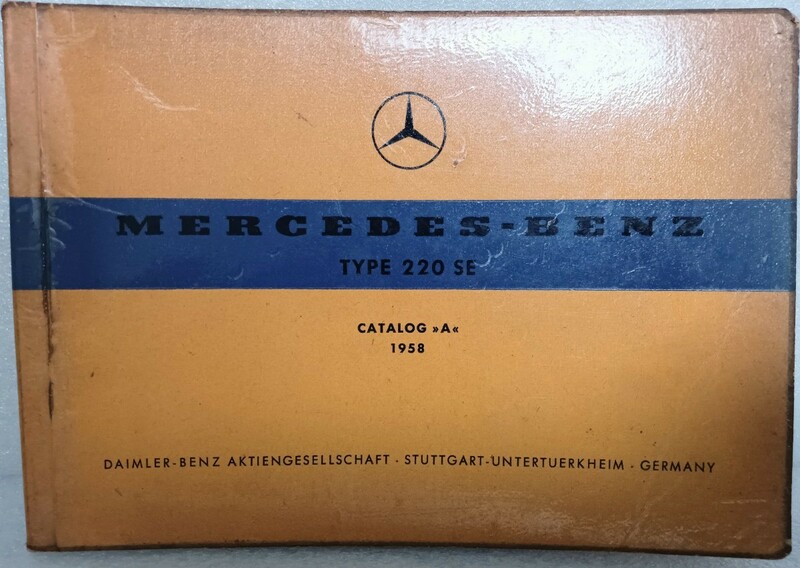 メルセデスベンツ 1958年 W128 220se パーツリスト 分解書 整備書