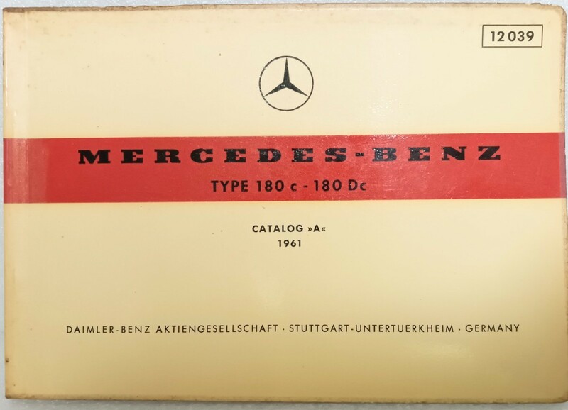 メルセデスベンツ 1961年 W120 180c 180Dc パーツリスト 分解書 整備書