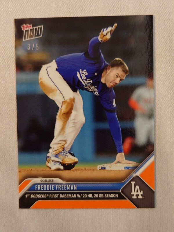 5枚限定 topps now card フレディ・フリーマン Freddie Freeman #886 2023 MLB アメリカ トップスナウ カード ロサンゼルス・ドジャース