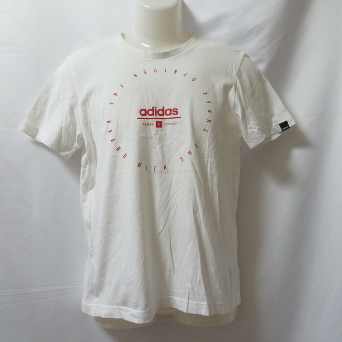 古着 メンズM adidas originals/アディダス オリジナルス Tシャツ 半袖 スポーツMIX カジュアル ホワイト FM6059