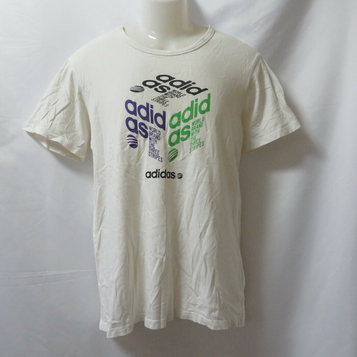 古着 メンズO adidas neo/アディダスネオ Tシャツ 半袖 スポーツMIX カジュアル ホワイト X49122