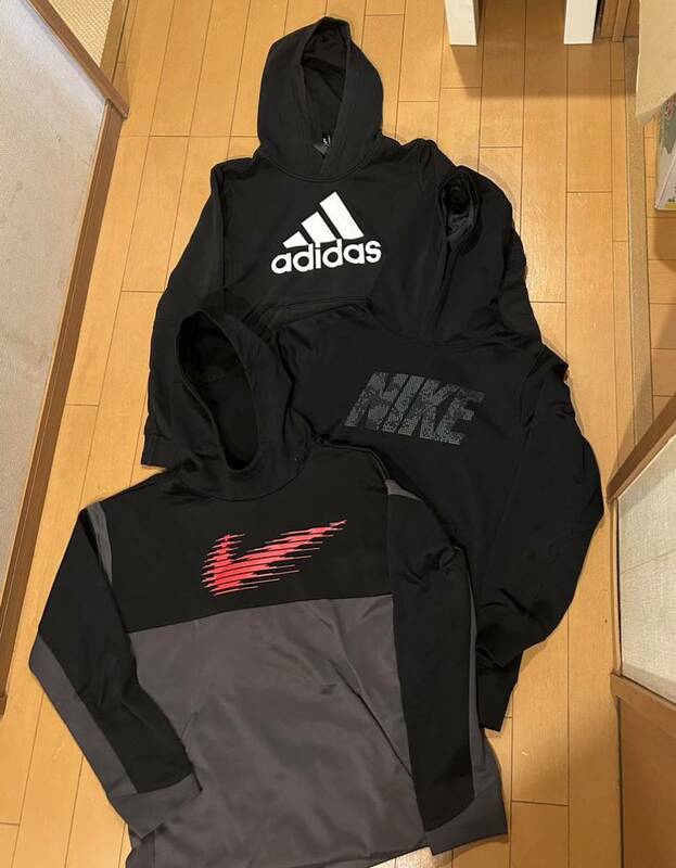 3点　パーカー　ナイキ　NIKE アディダス　adidas プルオーバーパーカー ジャージ