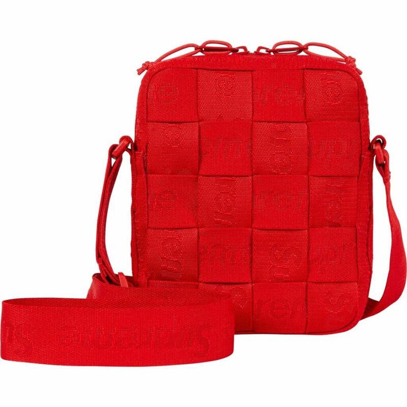 送料無料 赤 Supreme Woven Shoulder Bag Red 23SS シュプリーム ウーブン 編み込み ショルダーバッグ box logo ボックスロゴ 新品未使用