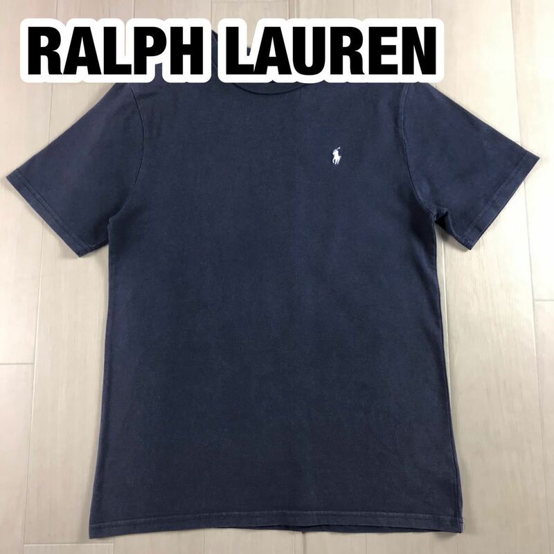 POLO RALPH LAUREN ポロ ラルフローレン 半袖Tシャツ L(14-16) ネイビー 刺繍ポニー ユースサイズ