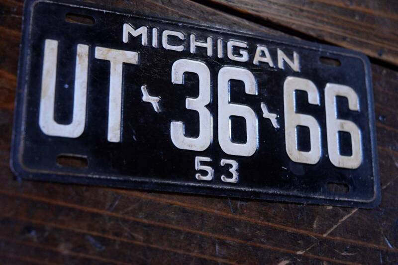 50s Bicycle License Plates④ (OLD BMX SCHWINN ＭUSCLEBIKE VINTAGEBICYCLE U.S.A.アクセサリー