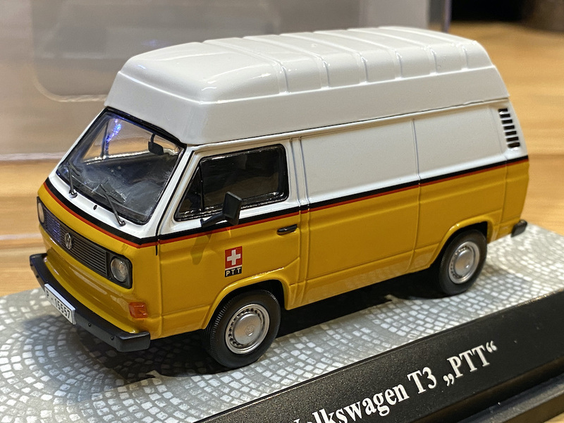 1/43 Premium classiXXs / VOLKSWAGEN T3 Kastenwagen mit Hochdach PTT プレミアムクラシックス VANAGON ヴァナゴン 