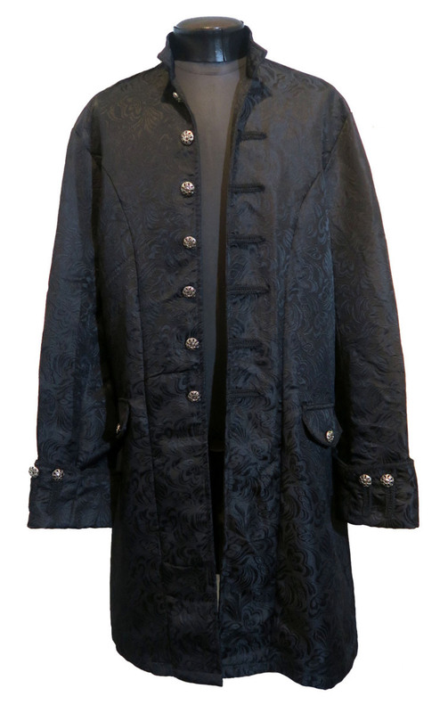 新品 XLサイズ 中世ルネッサンス 貴族コート 2270 黒 ブラック パーティー衣装 ゴシックロック ヴィジュアル系 コスプレ 仮装 ロック