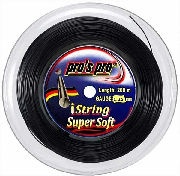 ★pro'spro iString Super soft 200m 1.25mm ポリエステル black★