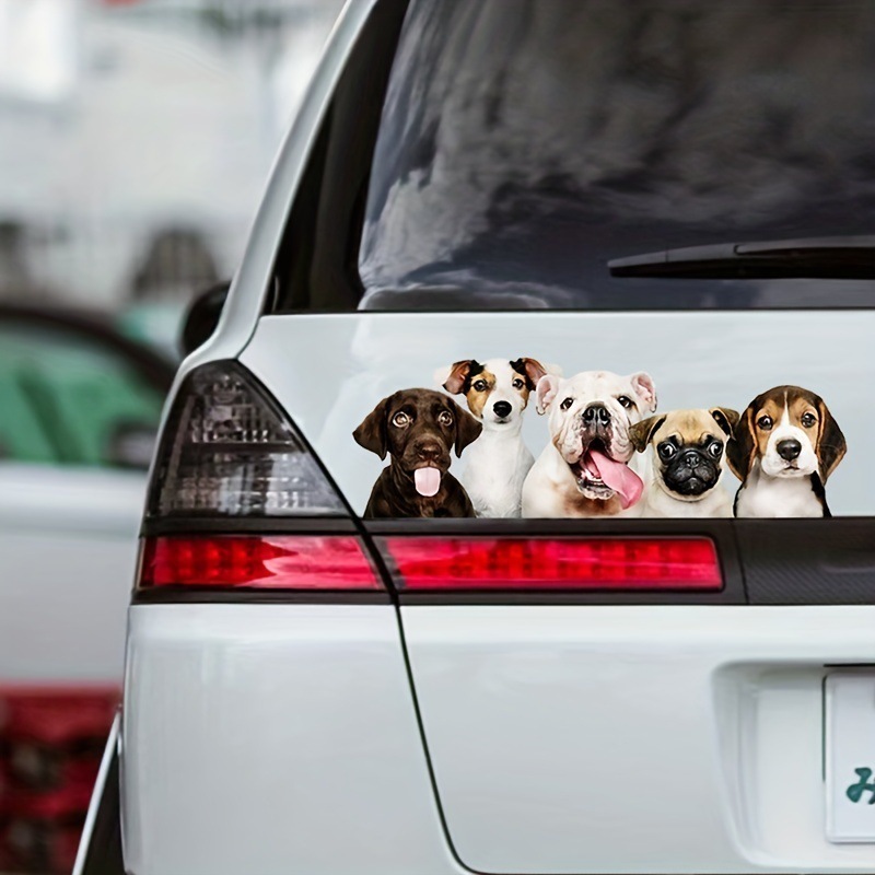 30x10cm かわいい子犬の車のステッカー 