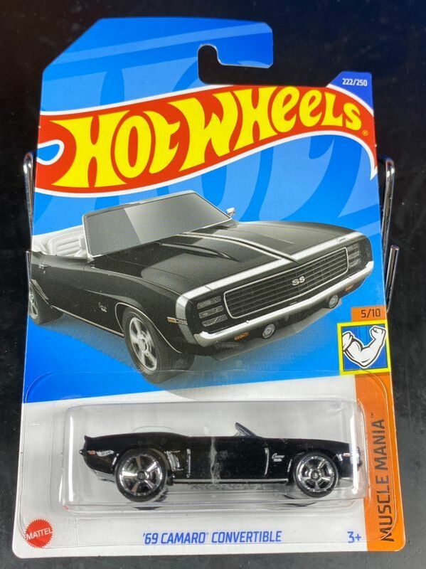 ホットウィール HOTWHEELS 69 CAMARO CONVERTIBLE カマロ 黒