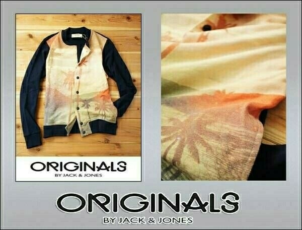 新品2.3万▼ORIGINALS by Jack&Jones◆オリジナルス【貴重◆美シルエット◆リゾート感纏うスウェットブルゾン/ジャケット◆M】Safari/LEON