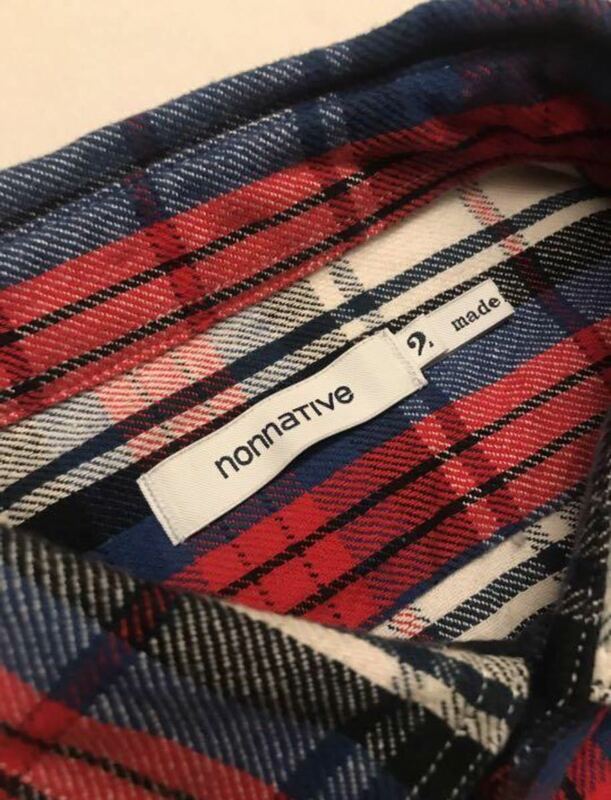 nonnative ノンネイティブ　シャツジャケット　ネルシャツ　チェック　LAWYER LONG SHIRT COTTON TWILL ロング