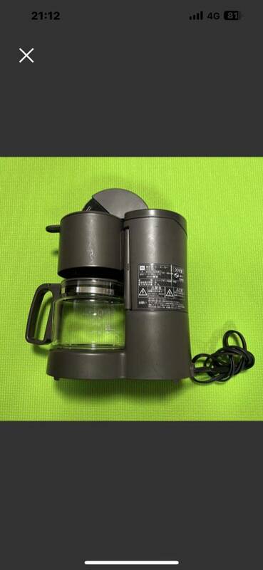 東芝コーヒーメーカーHCD-5CJ 100V.505W 0.7 ドリップ式水容器一体型　2000年製