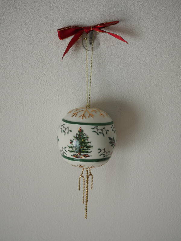 【Spode】クリスマス ツリー オーナメント ボール型 陶器製 スポード ハンドクラフト Handcrafted Mug Cup Christmas Ornament