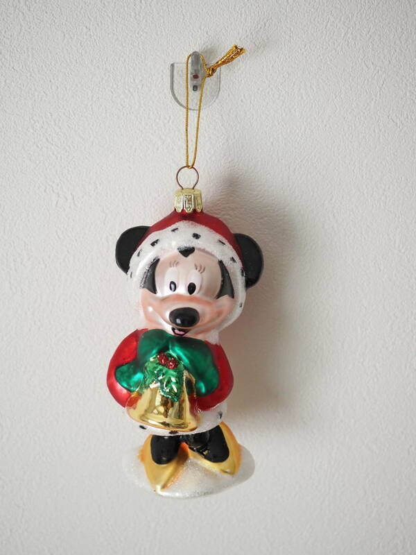 【MINNIE MOUSE】ミニーマウス　ガラス クリスマス オーナメント Glass Holiday Ornament