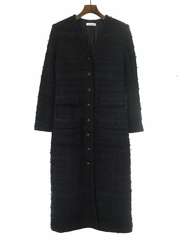 MADISON BLUE マディソンブルー 22SS COAT DRESS TWEED ツイードドレス コート ブラック M ITQQHJK8SKFZ