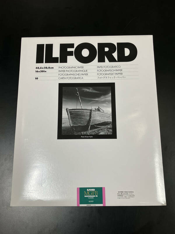 モノクロ バライタ 印画紙 イルフォード ILFORD MGFB 1K 小全紙 16×20 40.6×50.8cm 10枚入 2020/11購入