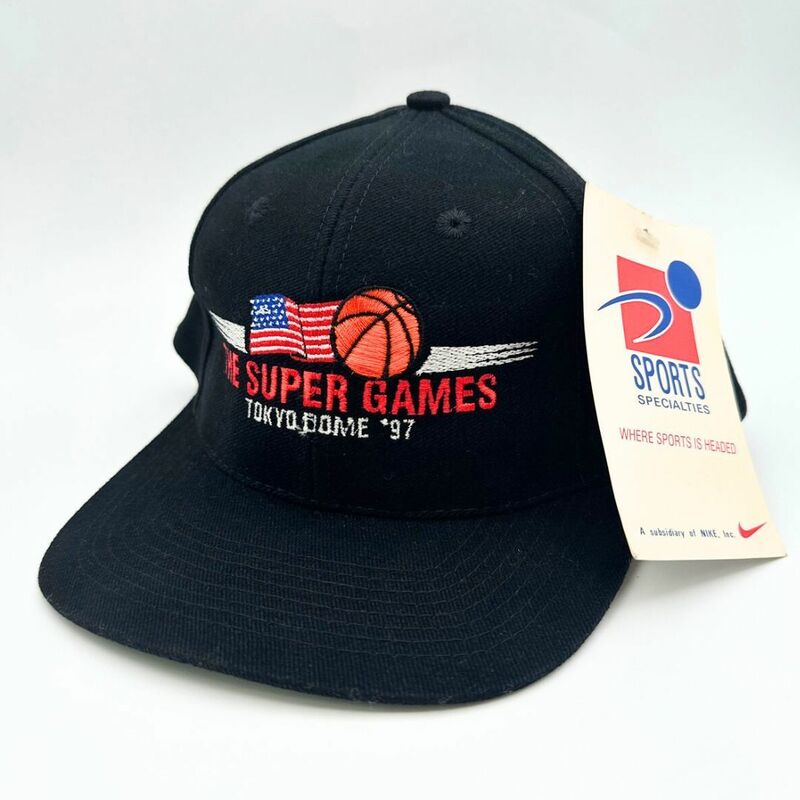 激レア!! 未使用 THE SUPER GAMES TOKYO DOME 97 キャップ 帽子 バスケットボール ナイキ NBA
