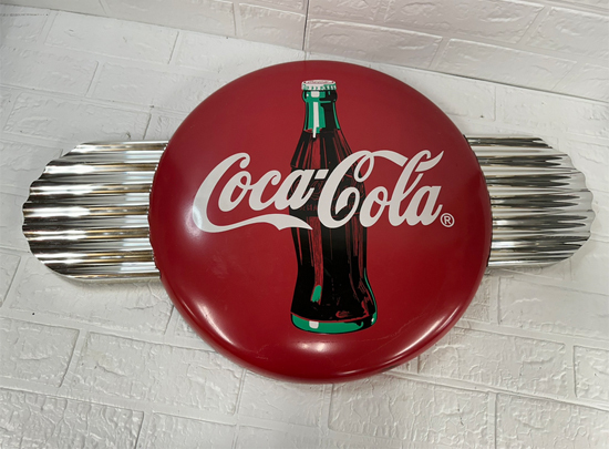 コカコーラ サインボタン 幅75cm 丸看板 羽根付き アメリカン雑貨 壁掛け ウイング Coca cola コーラグッズ 札幌市 白石区 