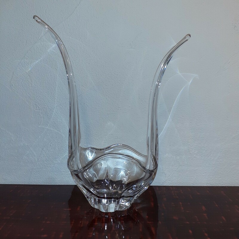 クリスタル オブジェ 花瓶 フラワーベース 約40.8cm×32cm×15cm 