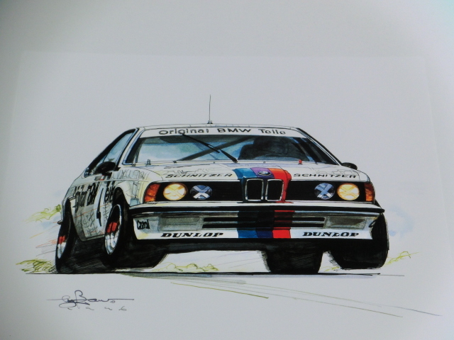 bowイラスト-215/BMW635CSi//E24/M6/M635/M88/BMWMotorSportGmbH/MPowerM1/DTM/1枚のみ -215-1996.05